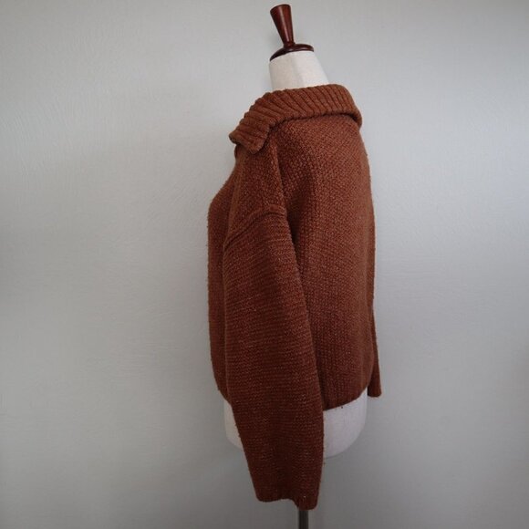 Universal Thread Burnt Orange Quarter Zip Sweater Size Medium - Picture 5 of 6